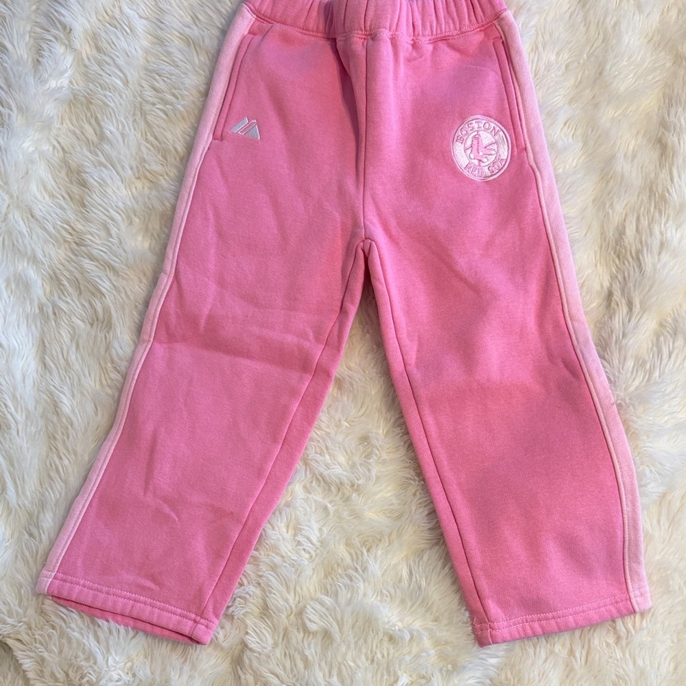 Majestic Pink Boston Red Sox Kids Sweatpants